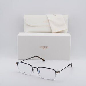 Fred FG50007U 002 Rectangle 56mm Eyeglasses - Black